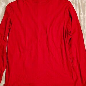 bcg men's red long sleeves top sizeXL 100% cotton round neck fisherman Tees wear